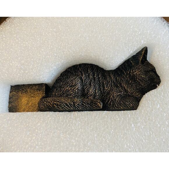 Set of 3 Potty Feet Bronze Color Sleeping Cat Plant Pot Risers - Picture 6 of 7